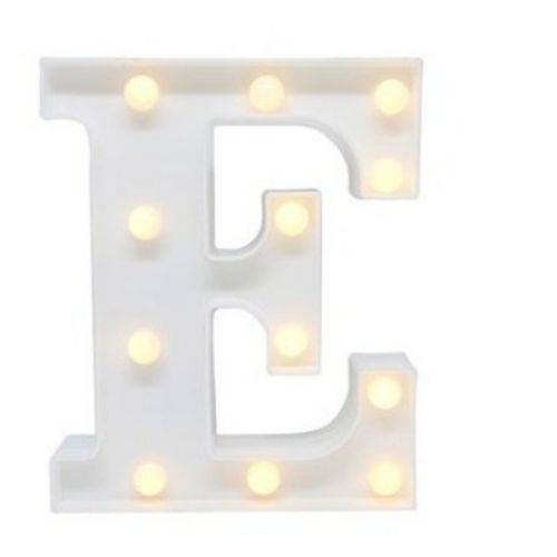 Letra e Luminária Decorativa Luminosa Led 3D - Letra 22 Cm