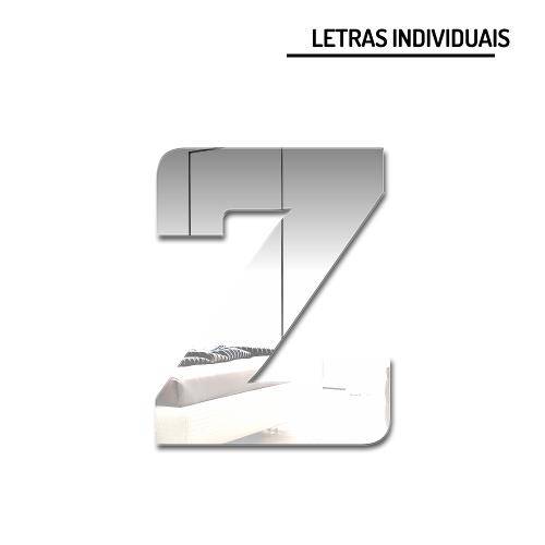 Letra Z em Acrílico Espelhado - 16 Cm