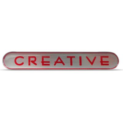 Letreiro Emblema Adesivo Creative Punto Novo Uno Idea Resinado Novo