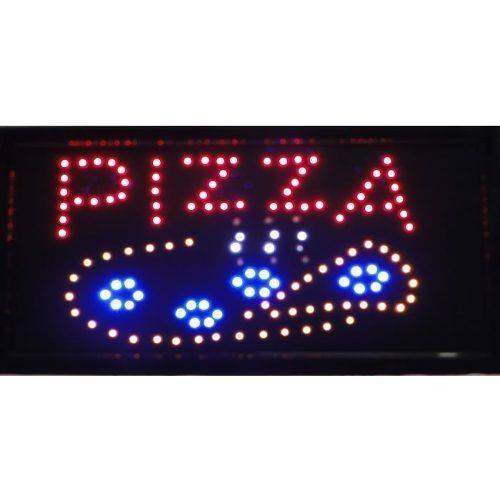 Letreiro Led Painel Luminoso Placa de Aviso Loja - Pizza