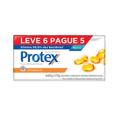 Leve 6 Pague 5 Sabonete Protex Vitamina e 85g