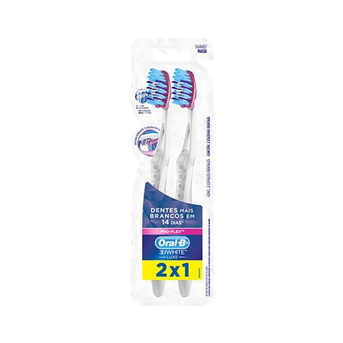 Leve 2 Pague 1 Escova Dental Oral-b 3d White Pro Flex