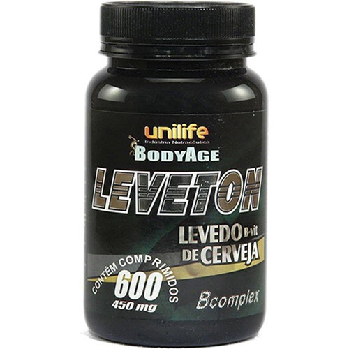 Leveton 600 Comprimidos 450mg Levedura de Cerveja - Unilife