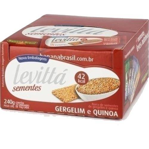 Levittá Gergelim e Quinoa Banana Brasil Caixa com 24 Unidades de 10g