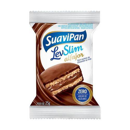 LevSlim Alfajor, Chocolate ao Leite 25g - Suavipan