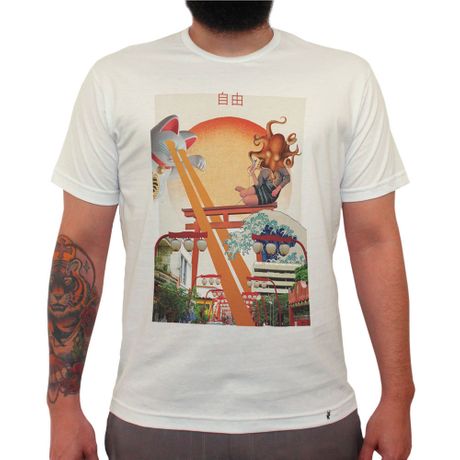 Liberdade Fields Forever - Camiseta Clássica Masculina