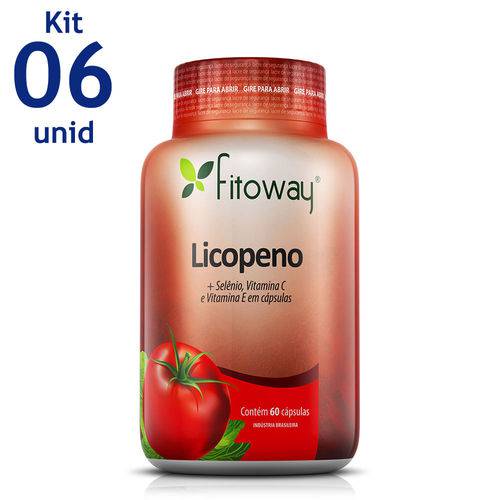 Licopeno Fitoway 10mg + Selênio + Vitaminas a e E 6 Unid. 60 Caps