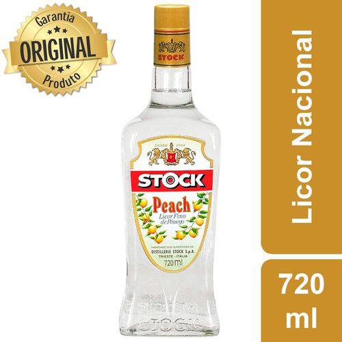 Licor Nacional Peach Garrafa 720ml - Stock