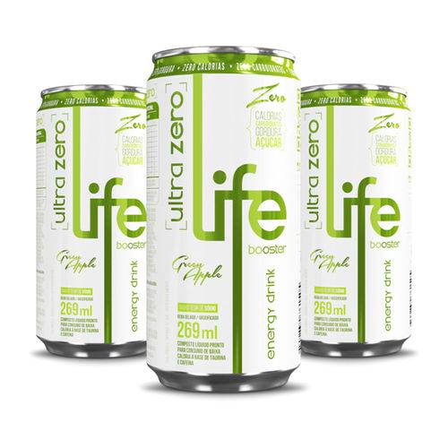 Life Booster Energy Drink - 6 Unidades - Maça Verde