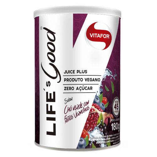 Life's Good Juice Plus Sabor Chá Verde com Frutas Vermelhas (produto Vegano) 180g - Vitafor