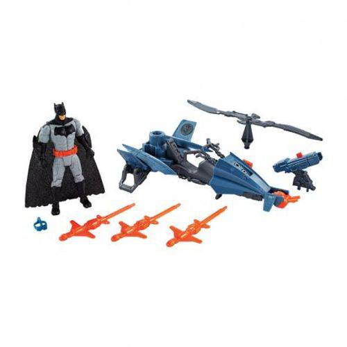 Liga da Justiça Batman + Batcopter Filme Mattel
