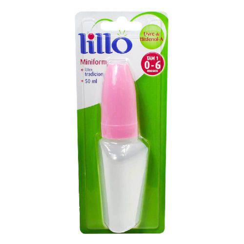 Lillo 601130 Miniform Mamadeira Latex Rosa 50ml