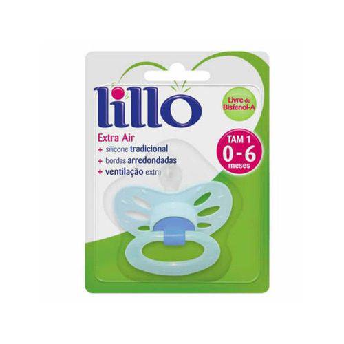 Lillo 610520 Ex Air Baby Chupeta Silicone Cor Leve Azul Tam1
