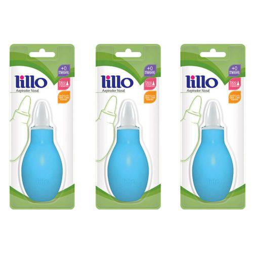 Lillo 654120 Aspirador Nasal Azul (kit C/03)