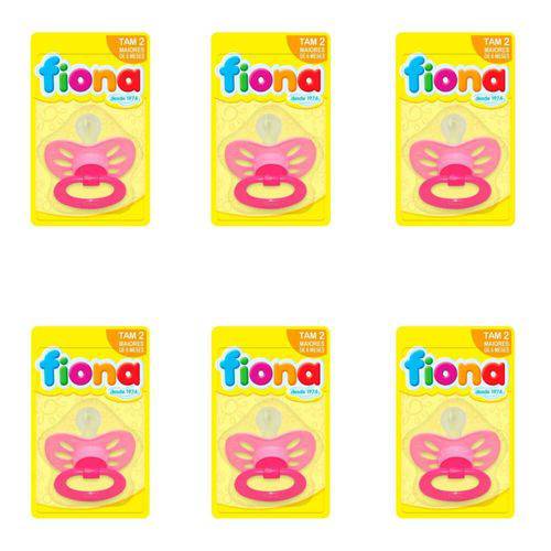 Lillo 801230 Fiona Baby Ex Air Clas Chupeta Orto Silicone Rosa Tam2 (kit C/06)