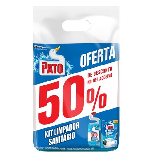 Limpador Banheiro Pato 500ml 50%Desconto Gel Sanit Adesivo