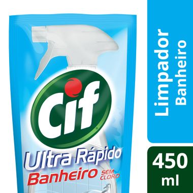 Limpador para Banheiro Ultra Rápido Sem Cloro Cif Refil 450ml