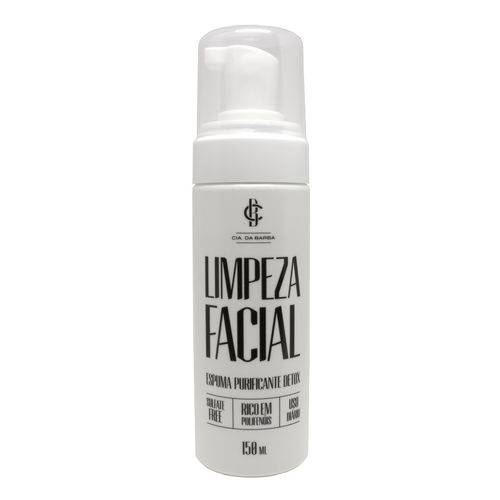 Limpeza Facial Espuma Purificante Detox 150ml Cia da Barba