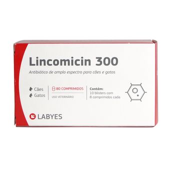 Lincomicin 300 com 80 Comprimidos para Cães e Gatos Labyes