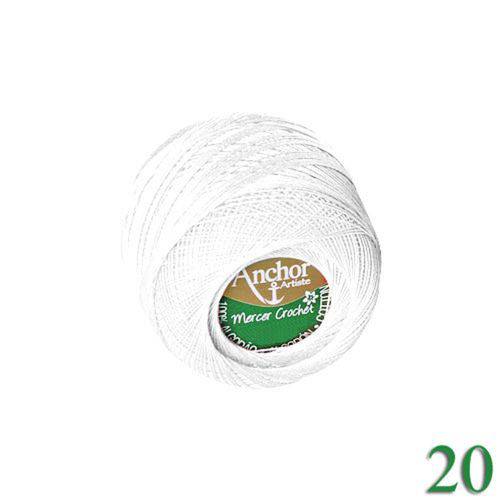 Linha Anchor Artiste Mercer Crochet 20 Branca