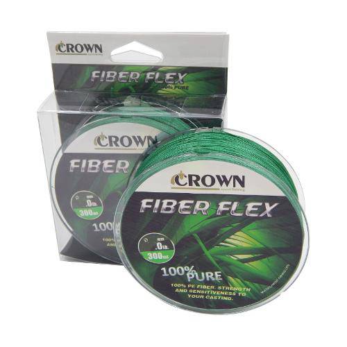 Linha Crown Fiber Flex Verde (0,12mm - 21lb) 300m