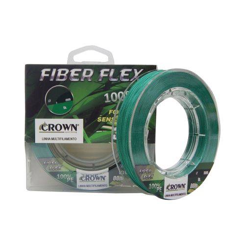 Linha Crown Fiber Flex Verde Multi (0,14mm 16lb) 100m