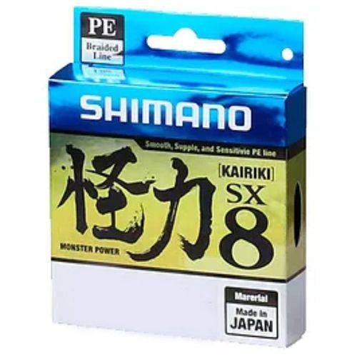 Linha de Pesca Shimano Kairiki Pe Multifilamento 8 Fios Trançados Verde 0,15mm 10lb 300m