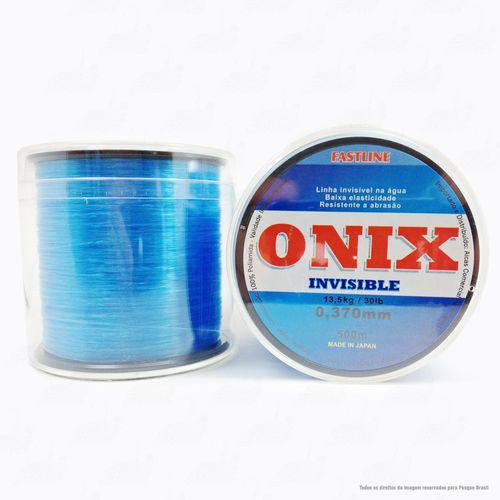 Linha Fastline Onix Invisible Azul 0,370mm 30lb - 13,5kg Nylon 500m