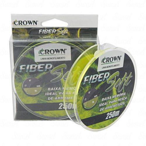 Linha Fiber Soft Crown Amarela (0,31mm - 19lb) 250m