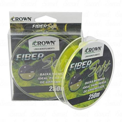 Linha Fiber Soft Crown Amarela (0,37mm - 27lb) 250m