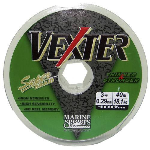 Linha Marine Sports Multifilamento Vexter 4 Fios 100m Verde