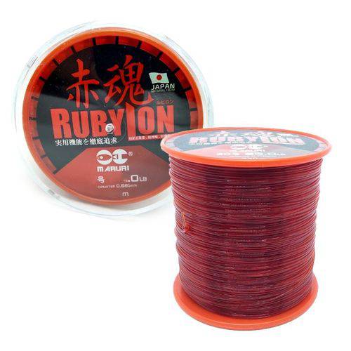Linha Monofilamento Maruri Rubylon 4.0 19lb Vermelha (0.33mm - 600m)