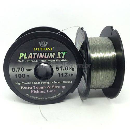 Linha Monofilamento Platinum Xt - 0,70mm - 100m