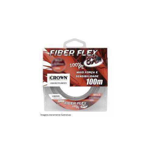 Linha Multifilamento Crown Fiber Flex 8x Cinza (0,30mm - 57lb) 100m
