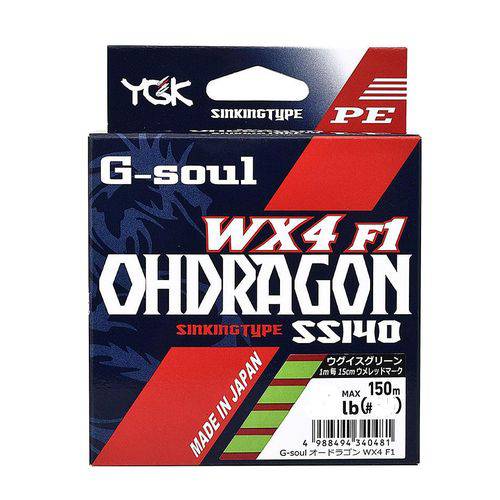 Linha Multifilamento G-Soul WX4 F1 OHdragon 150m YGK
