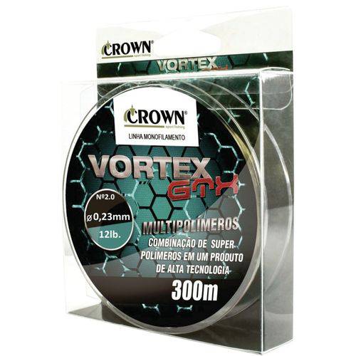 Linha Vortex GTX Crown Multipolímeros 2.0 (0,23mm - 12lb) 300m