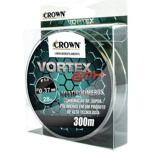 Linha Vortex GTX Crown Multipolímeros 5.0 (0,37mm-28lb) 300m