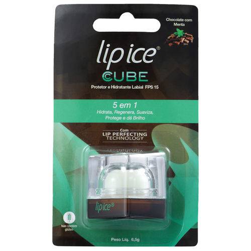 Lip Ice Cube Chocolate com Menta Fps 15 - Protetor Labial 6,5g