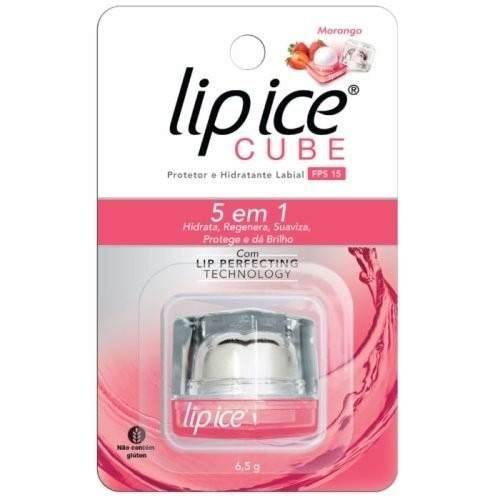 Lip Ice Cube Fps15 Protetor Labial Morango (kit C/12)