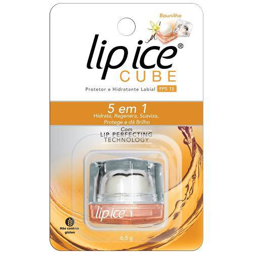 Lip Ice Cube Protetor e Hidratante Labial FPS 15 - Baunilha 6.5g