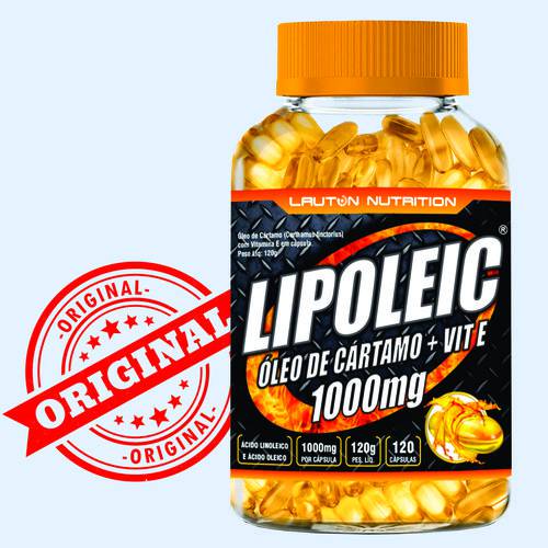 Lipoleic Óleo de Cártamo 1000mg - 120 Cápsulas - Emagrecedor - Vit. e - Lauton Nutrition