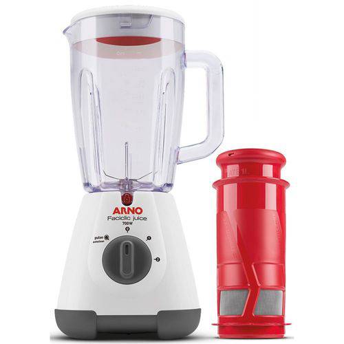 Liquidificador Arno Faciclic Juice com Filtro 700w Ln3j Branco com Vermelho