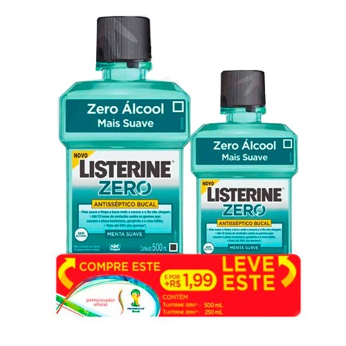 Listerine Zero Leve 500ml + 250ml