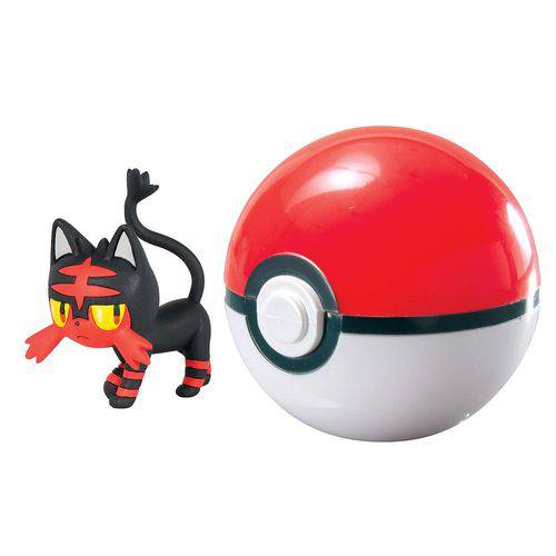 Litten + Pokebola Poke Ball Pokémon Tomy