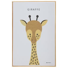 Little Ones Giraffe Quadro 20 Cm X 30 Cm Natural/multicor