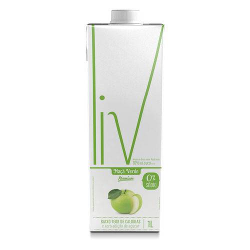 Liv Green Apple 1L - Pack com 12 Unidades