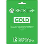 Live Card Microsoft Gold 12 Meses para Xbox 360 e Xbox One