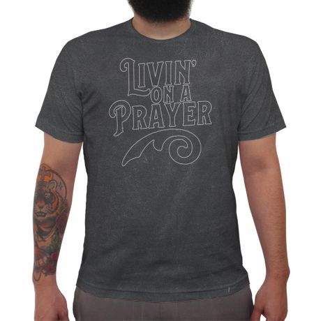 Livin On a Prayer - Camiseta Clássica Premium Masculina
