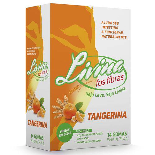 Livina Fos Fibras em Gomas Tangerina C/ 14 Gelatinas