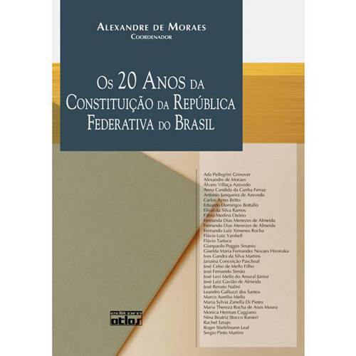 Livro - 20 Anos da Constituição República Federativa do Brasil, os